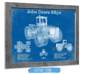 Cutler West 1982 John Deere 8850 4wd Tractor Vintage Blueprint Auto Print