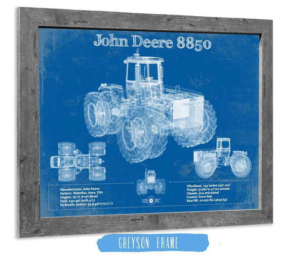 Cutler West 1982 John Deere 8850 4wd Tractor Vintage Blueprint Auto Print