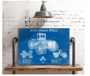 Cutler West 1982 John Deere 8850 4wd Tractor Vintage Blueprint Auto Print