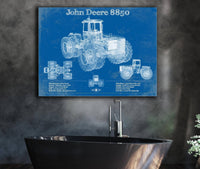 Cutler West Vehicle Collection 1982 John Deere 8850 4wd Tractor Vintage Blueprint Auto Print
