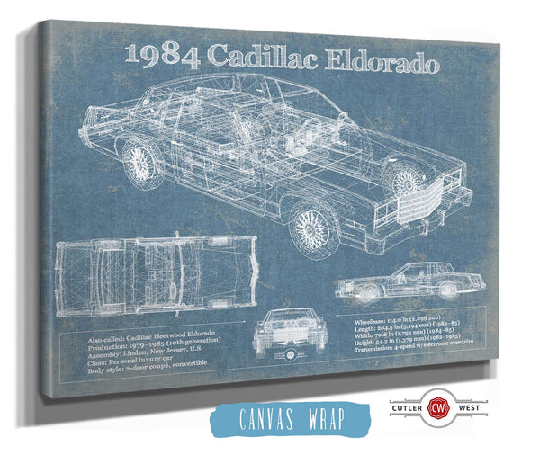 Cutler West 1984 Cadillac Eldorado Vintage Blueprint Auto Print