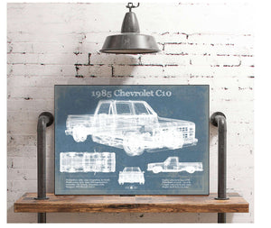 Cutler West 1985 Chevy C10 Vintage Blueprint Auto Print
