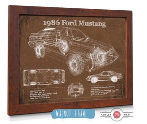 Cutler West 1986 Ford Mustang GT Blueprint Vintage Auto Print