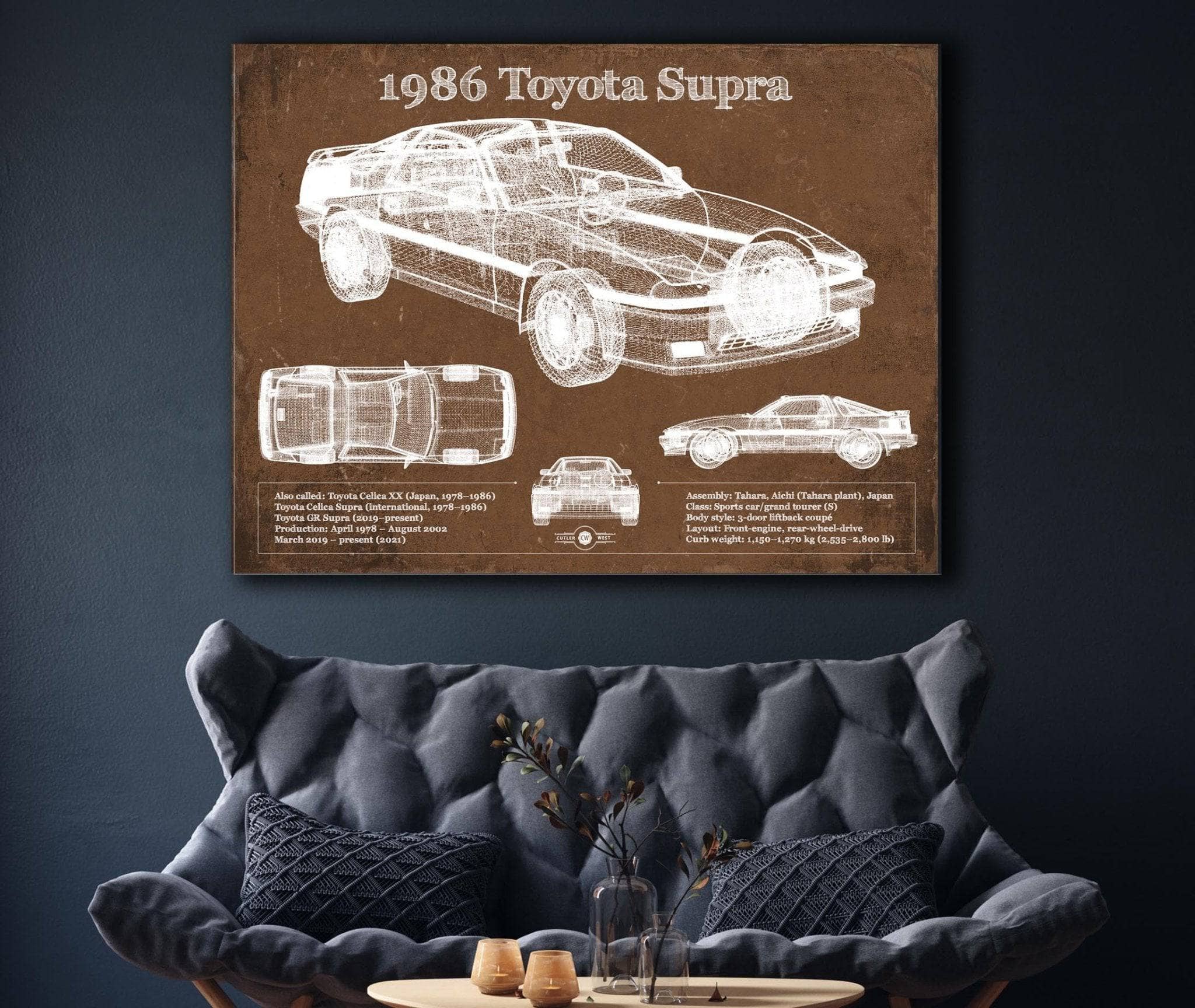 A-kuqraページ♡⃜ 1986 Toyota Supra Vintage Art by Cutler West