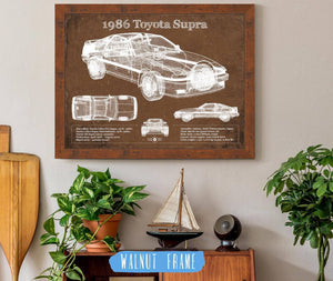 Cutler West 1986 Toyota Supra Vintage Blueprint Auto Print