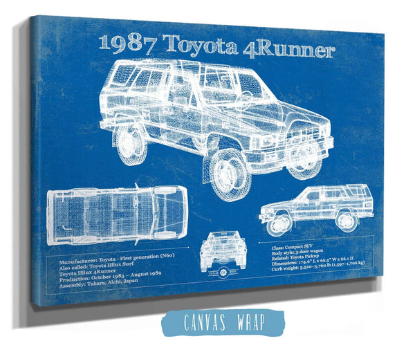 Cutler West 1987 Toyota 4runner Vintage Blueprint Auto Print