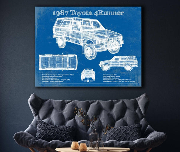Cutler West 1987 Toyota 4runner Vintage Blueprint Auto Print