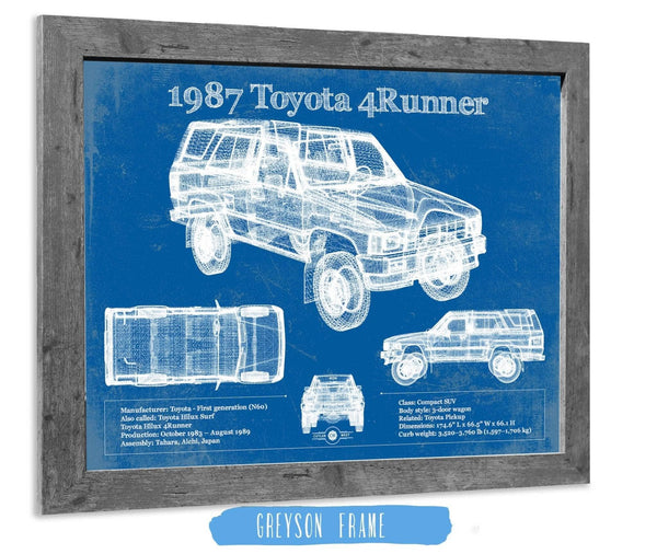 Cutler West 1987 Toyota 4runner Vintage Blueprint Auto Print