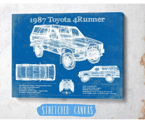 Cutler West 1987 Toyota 4runner Vintage Blueprint Auto Print