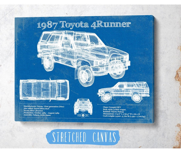 Cutler West 1987 Toyota 4runner Vintage Blueprint Auto Print