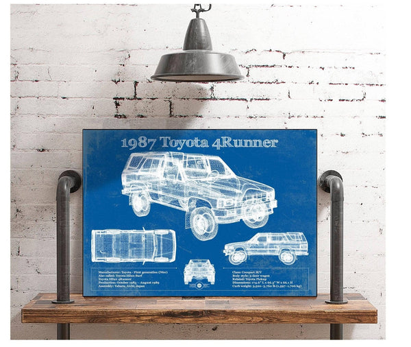 Cutler West 1987 Toyota 4runner Vintage Blueprint Auto Print
