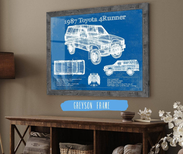 Cutler West 1987 Toyota 4runner Vintage Blueprint Auto Print
