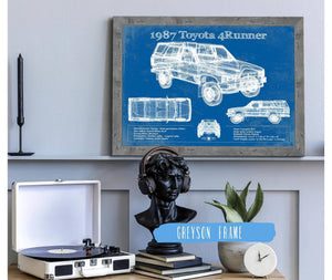 14" x 11" / Greyson Frame Cutler West 1987 Toyota 4runner Vintage Blueprint Auto Print