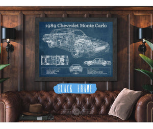 Cutler West 1989 Chevrolet Monte Carlo SS Blueprint Vintage Auto Patent Print