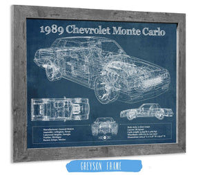 14" x 11" / Greyson Frame Cutler West 1989 Chevrolet Monte Carlo SS Blueprint Vintage Auto Patent Print