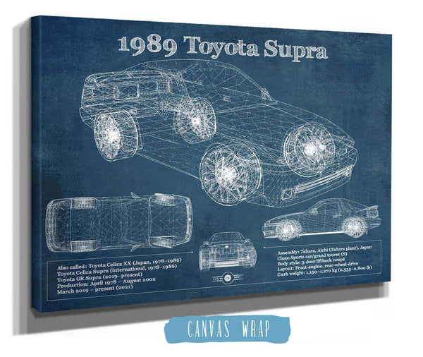 Cutler West 1989 Toyota Supra Vintage Blueprint Auto Print