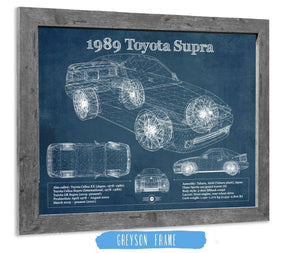 Cutler West 1989 Toyota Supra Vintage Blueprint Auto Print