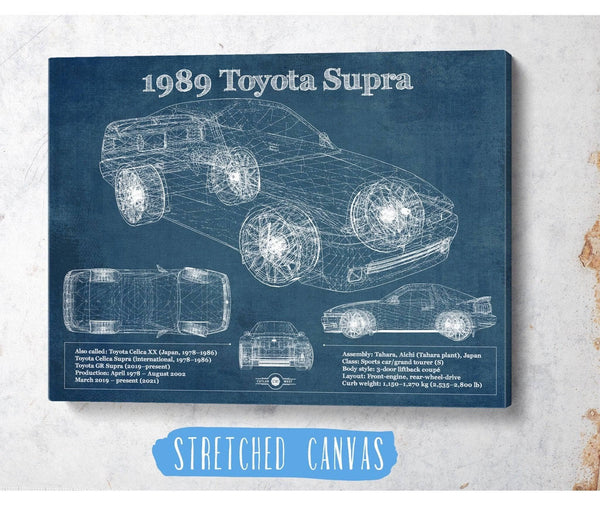 Cutler West 1989 Toyota Supra Vintage Blueprint Auto Print