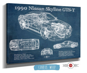 Cutler West 1990 R32 Skyline GTS-T Original Blueprint Art