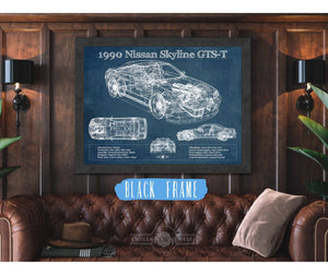 Cutler West 1990 R32 Skyline GTS-T Original Blueprint Art