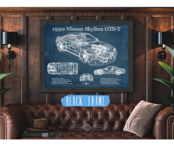Cutler West 1990 R32 Skyline GTS-T Original Blueprint Art