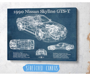 Cutler West 1990 R32 Skyline GTS-T Original Blueprint Art