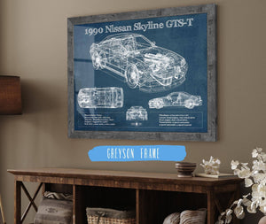Cutler West 1990 R32 Skyline GTS-T Original Blueprint Art