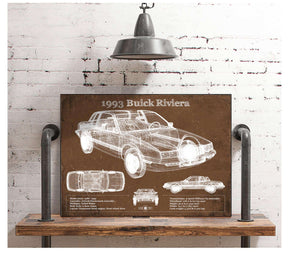 Cutler West 1993 Buick Riviera Vintage Blueprint Auto Print