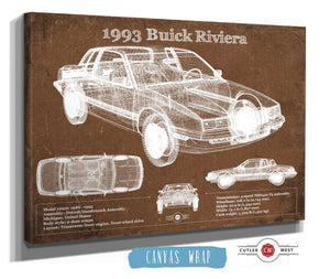 Cutler West 1993 Buick Riviera Vintage Blueprint Auto Print