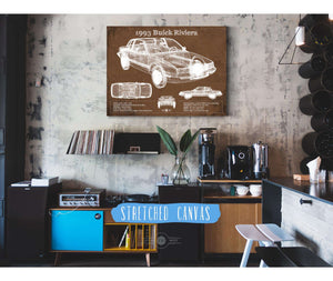 Cutler West 1993 Buick Riviera Vintage Blueprint Auto Print