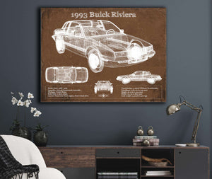 Cutler West 1993 Buick Riviera Vintage Blueprint Auto Print