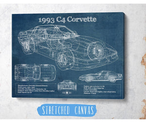 Cutler West 1993 Chevrolet C4 Corvette Blueprint Vintage Auto Print