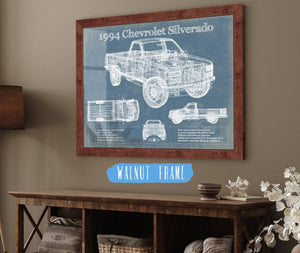 Cutler West 1994 Chevrolet Silverado 1500 Vintage Blueprint Auto Print