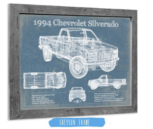 Cutler West 1994 Chevrolet Silverado 1500 Vintage Blueprint Auto Print