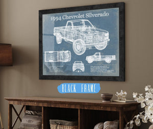 Cutler West 1994 Chevrolet Silverado 1500 Vintage Blueprint Auto Print