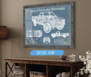 Cutler West 1994 Chevrolet Silverado 1500 Vintage Blueprint Auto Print
