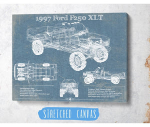 Cutler West 1997 Ford F250 XLT Vintage Blueprint Auto Print