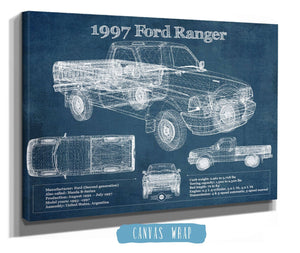 Cutler West 1997 Ford Ranger Blueprint Vintage Auto Print