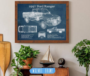 Cutler West 1997 Ford Ranger Blueprint Vintage Auto Print