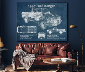 Cutler West 1997 Ford Ranger Blueprint Vintage Auto Print