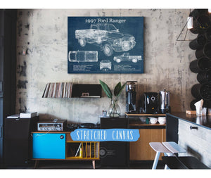 Cutler West 1997 Ford Ranger Blueprint Vintage Auto Print