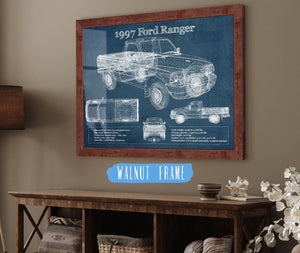 Cutler West 1997 Ford Ranger Blueprint Vintage Auto Print