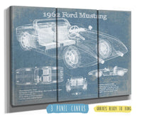 Cutler West 1962 Ford Mustang Vintage Blueprint Auto Print