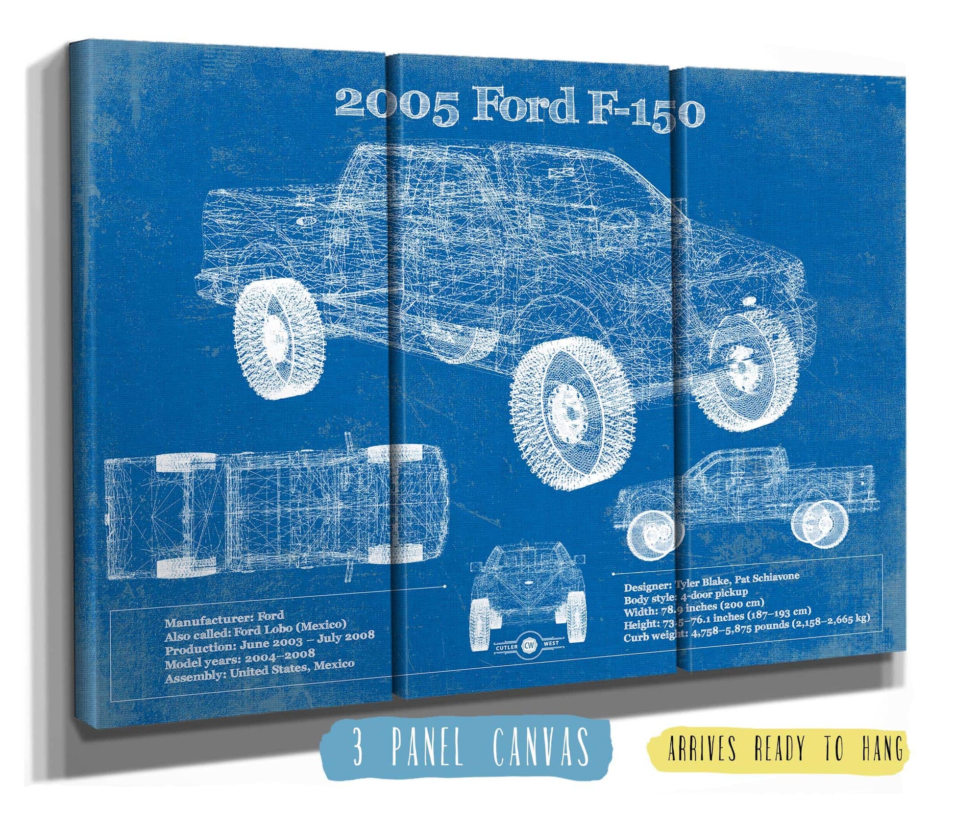 Cutler West 2005 Ford F-150 Vintage Blueprint Auto Print
