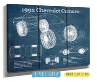 Cutler West 1992 Chevrolet Camaro Vintage Blueprint Auto Print