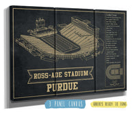 Cutler West Purdue Boilermakers - Ross-Ade Vintage Football Stadium Blueprint Art Print