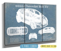 Cutler West 2020 Chevy Bolt EV Blueprint Vintage Auto Print