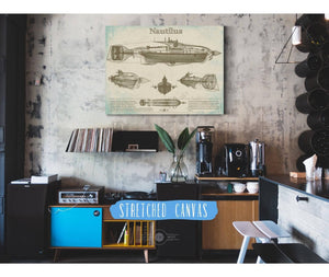 Cutler West 20,000 Leagues Under the Sea Nautilus Submarine Jules Vernon Blueprint