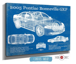 Cutler West 2000 - 2005 Pontiac Bonneville GXP Blueprint Vintage Auto Print