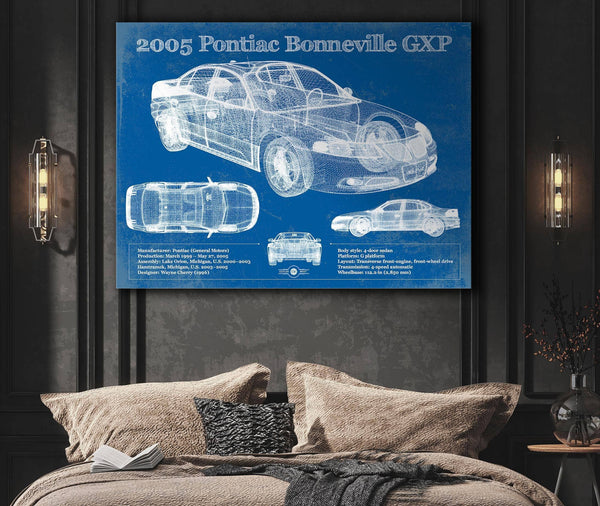 Cutler West 2000 - 2005 Pontiac Bonneville GXP Blueprint Vintage Auto Print